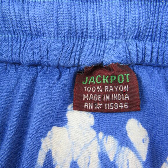 Jackpot Women's Blue Hand Dyed Embroidered Midi Elastic & Tie Waist Skirt Size S - Picture 8 of 8